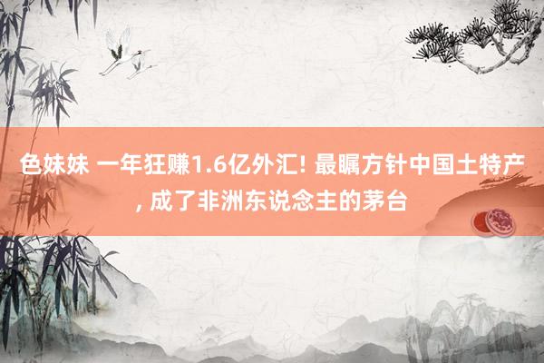 色妹妹 一年狂赚1.6亿外汇! 最瞩方针中国土特产, 成了非洲东说念主的茅台